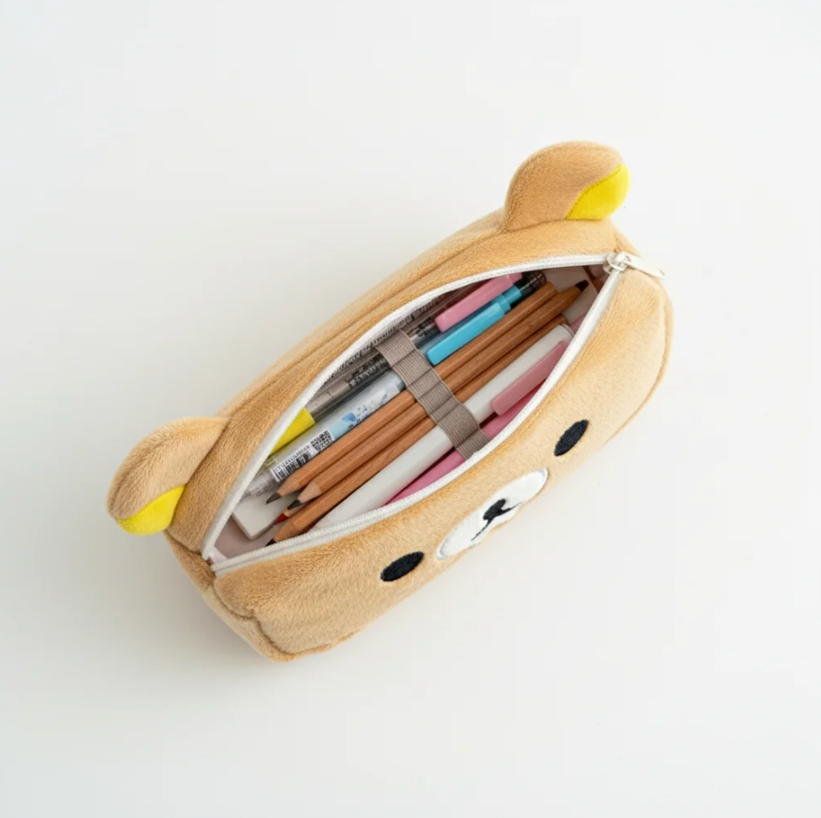 Fuwu Bear Face Pencil Pouch – Adorable Plush Organizer
