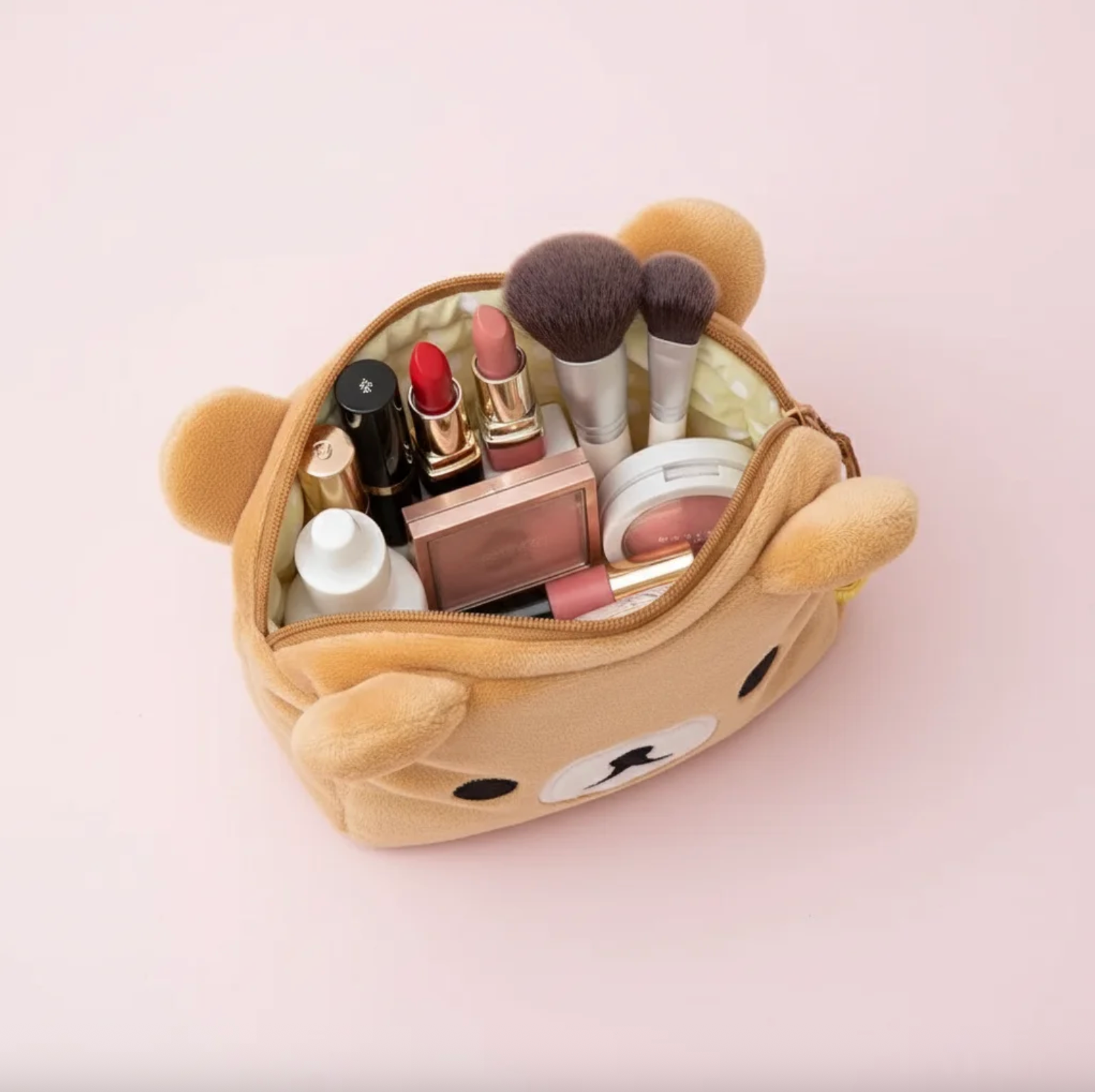 Fuwu Bear Face Pencil Pouch – Adorable Plush Organizer