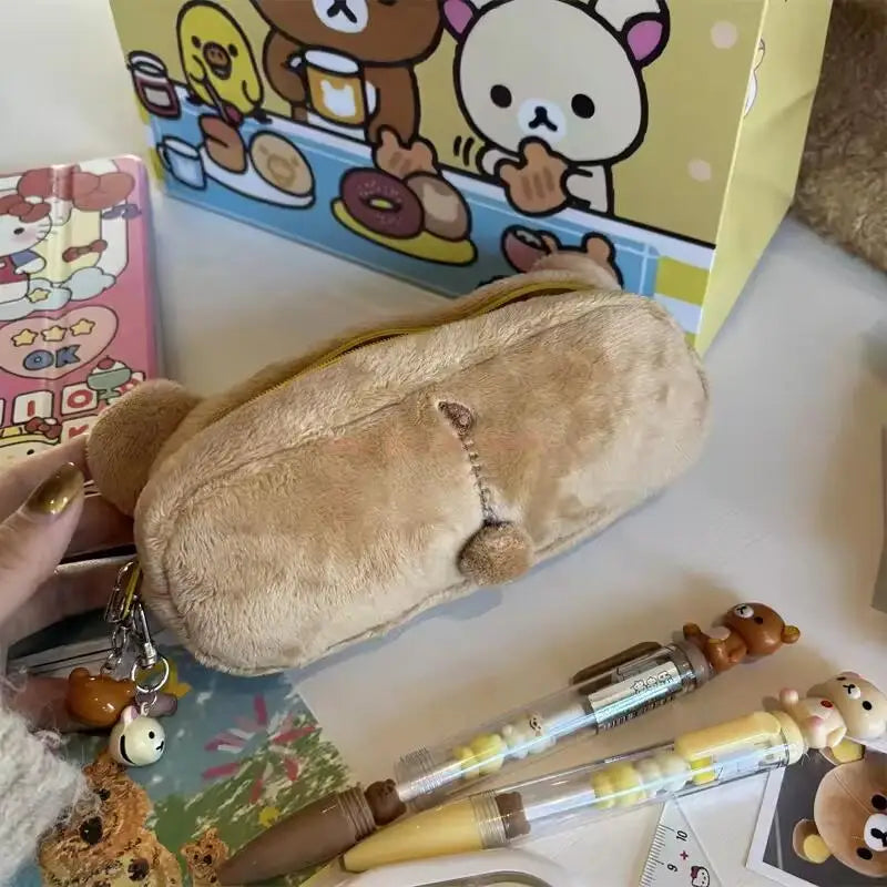 Fuwu Bear Pencil Pouch - Soft Zip-Up Style