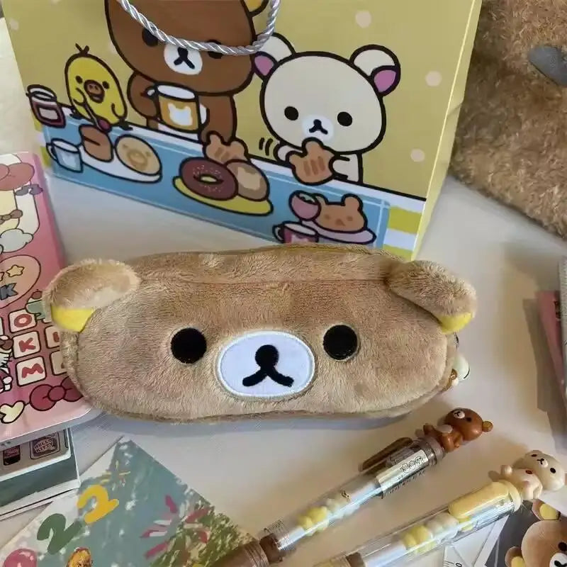Fuwu Bear Pencil Pouch - Soft Zip-Up Style