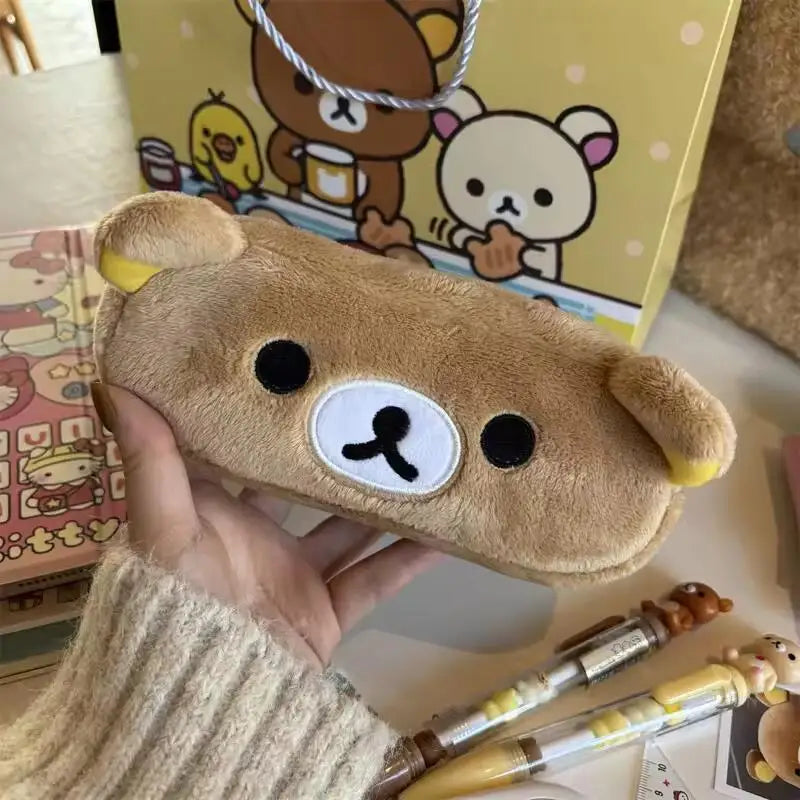 Fuwu Bear Pencil Pouch - Soft Zip-Up Style